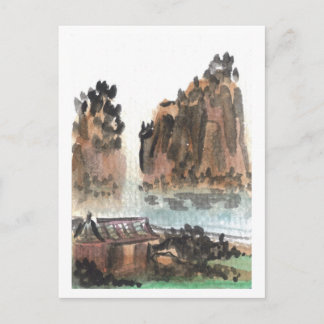 Postkort för kinesiskt vattendrag vykort