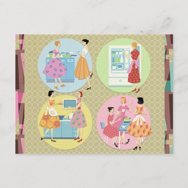 Postkort för Klubb av köks- och köksartiklar (elle Vykort (Framsida)