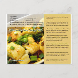 Postkort för kokt fiskrecept för kinesisk mikrovåg vykort