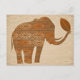 Postkort för konstdesign i elefant vykort