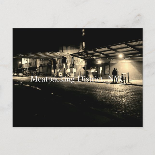 Postkort för köttförpackningsdistrikt vykort (Framsida)