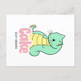 Postkort för kummel (Cat +Snake) Vykort