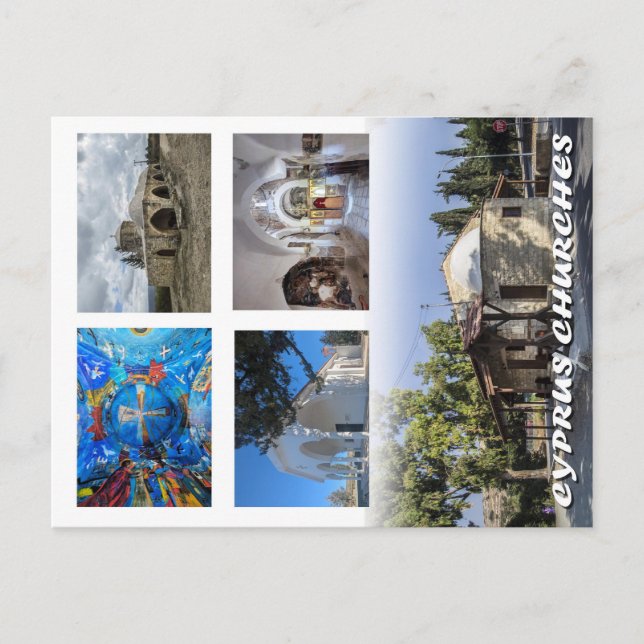 Postkort för kyrkor i Cypern Vykort (Framsida)