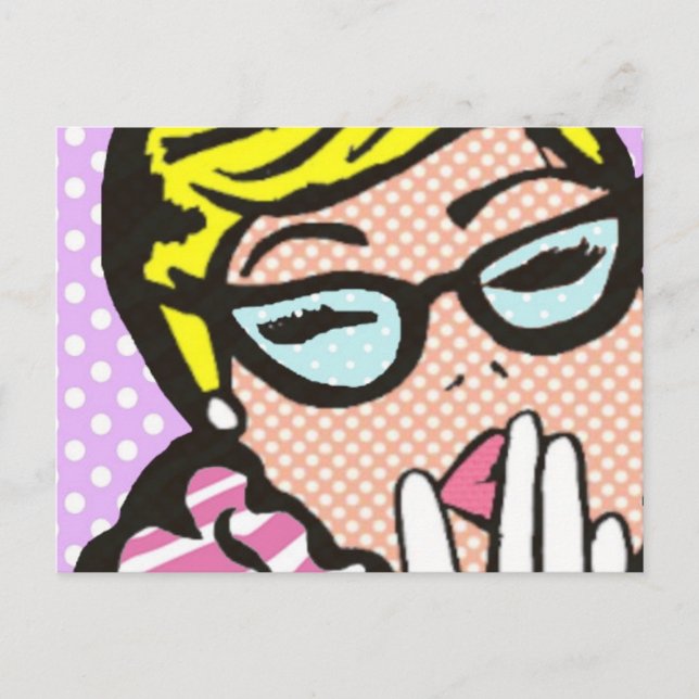 Postkort för La-Di-Da Dam Tecknad Bok Vykort (Framsida)