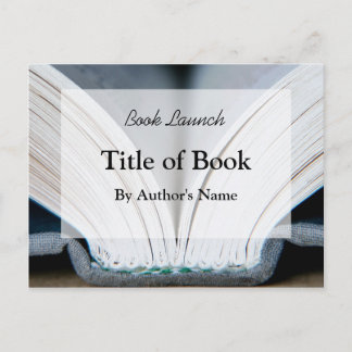 Postkort för lansering i Bok Inbjudan Vykort