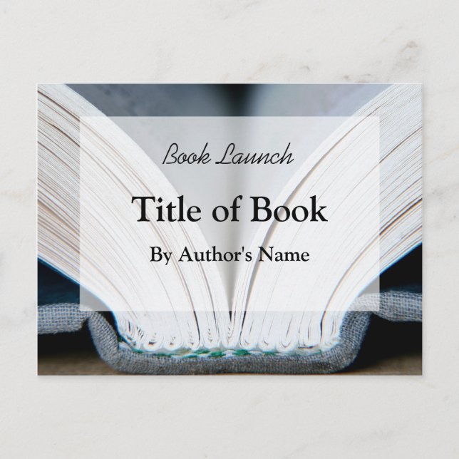 Postkort för lansering i Bok Inbjudan Vykort (Framsida)