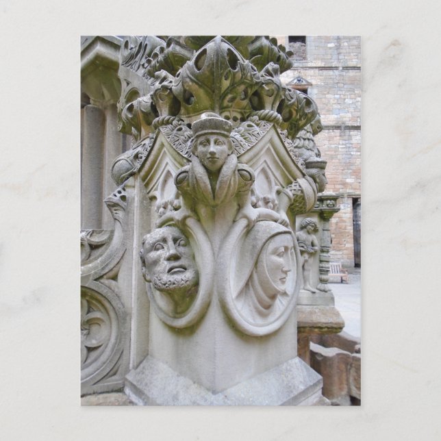 Postkort för "Linlithgow Palace Fontän - Detail" Vykort (Framsida)