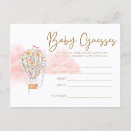 Postkort för luftballongens babyvisningsprogram vykort