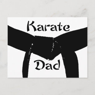 Postkort för martialkonst Black Bälte Karate Pappa Vykort