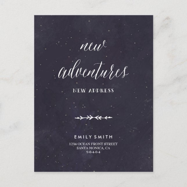 Postkort för meddelande om flytta (Framsida)