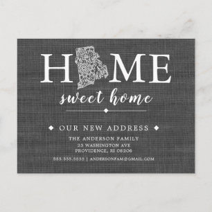 Postkort för meddelande om Flytta i RHODE ISLAND