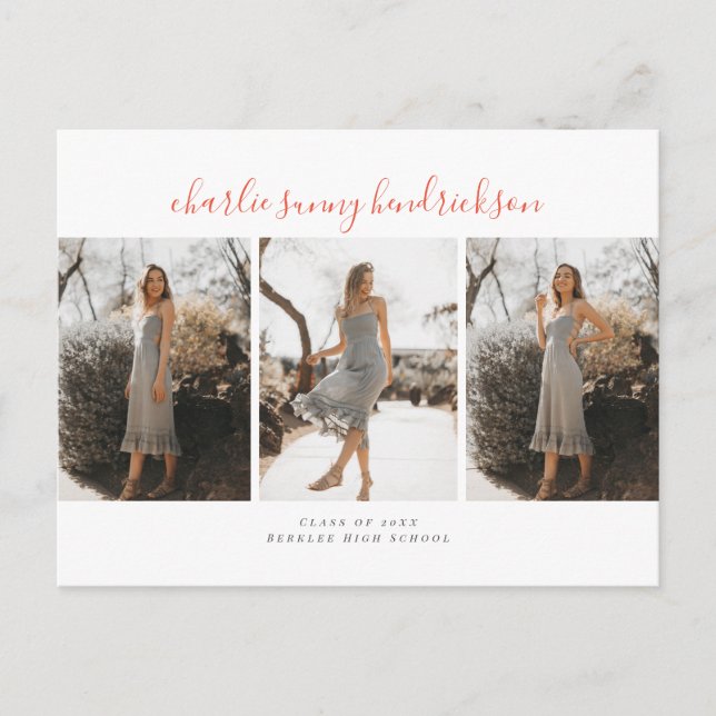 Postkort för meddelande om Triad Studenten Vykort (Framsida)