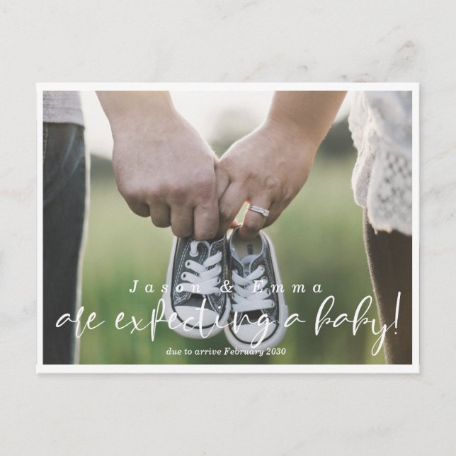 Postkort för meddelanden om modern Gravid (Framsida)