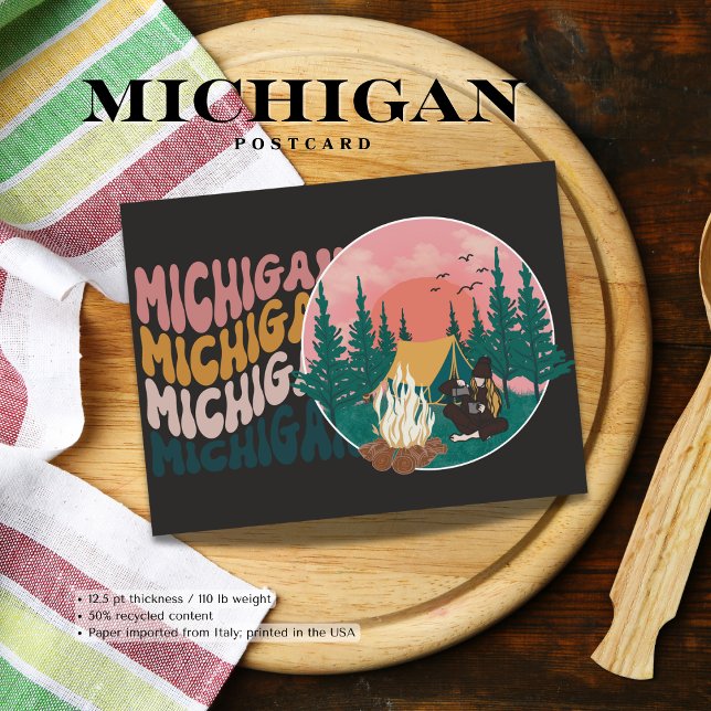 Postkort för Michigan Camping Äventyr Vykort ( Birthday Depot
Michigan Camping Adventure Postcard)
