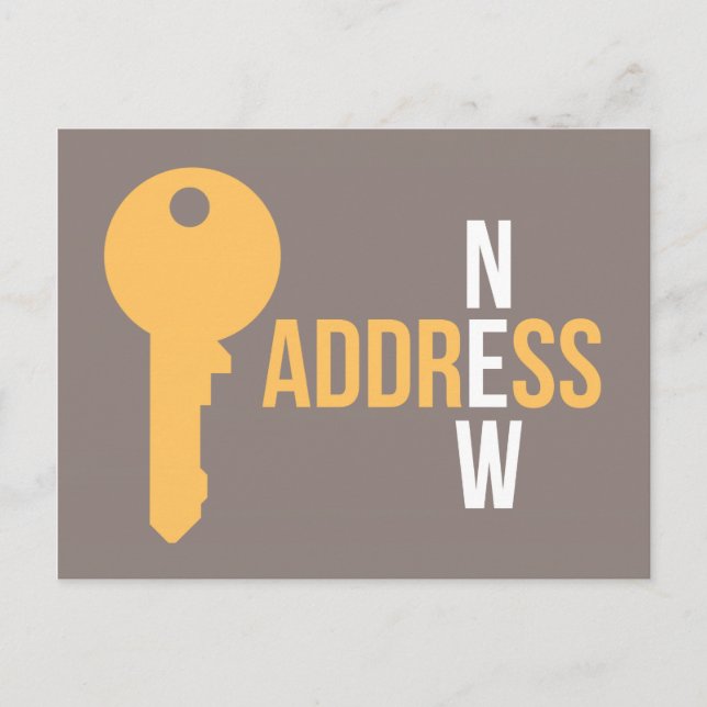 Postkort för modern Flytta i Nyckel Meddelande Vykort (Framsida)