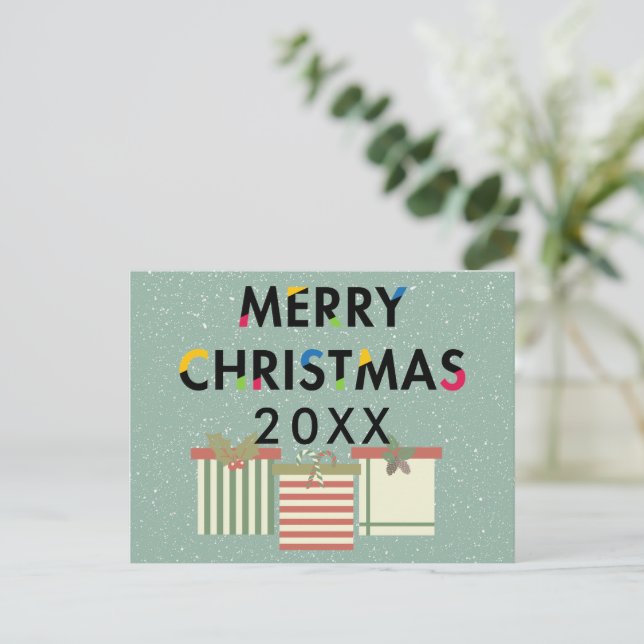 Postkort för moderna God jul Gift-boxar Helg Vykort (Stående Fram)