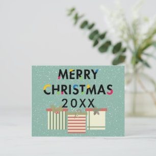 Postkort för moderna God jul Gift-boxar Helg Vykort