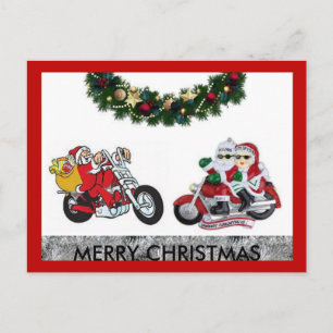 Postkort för motorcyklar i God jul Helg Vykort