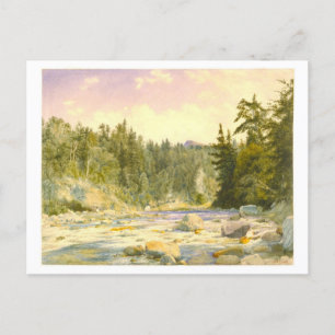 Postkort för Mountain Stream-målning Vykort