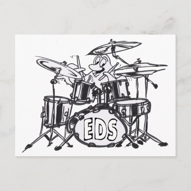 Postkort för musikopus-färgplattor vykort (Framsida)