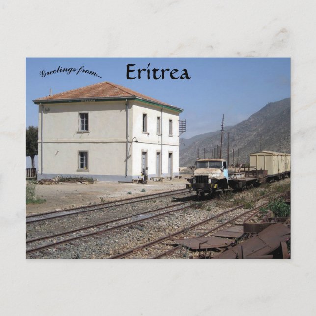 Postkort för Nefasit Railway Station Eritrea Vykort (Framsida)