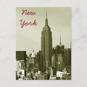 Postkort för New York City Retro Stil Vykort