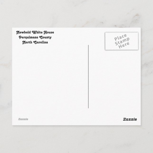 Postkort för Newbold White House Vykort (Baksida)