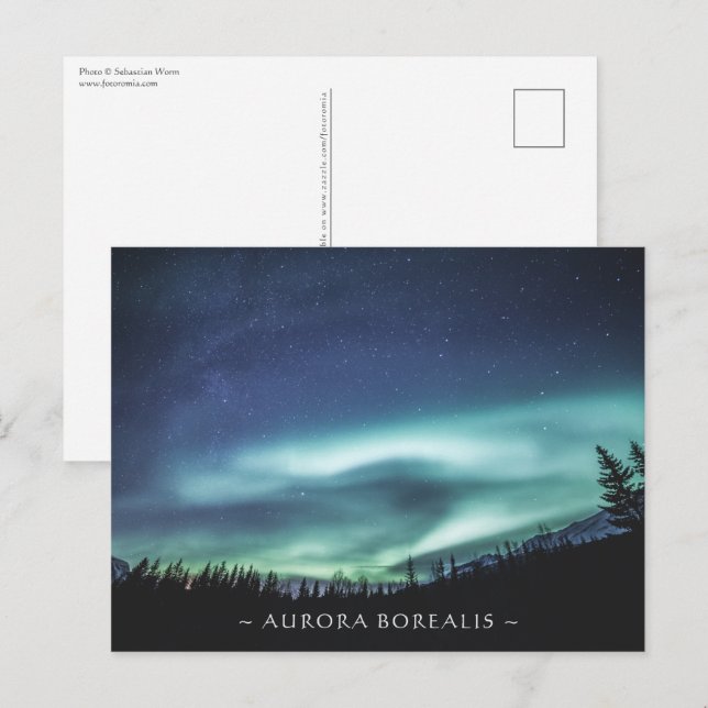 Postkort för Norge i norra Ljus Vykort (Fram/baksida)