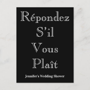 Postkort för nostalgic ’Répondez S’il Vous Plaît’ Vykort