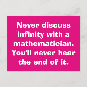Postkort för oändlig matematik vykort