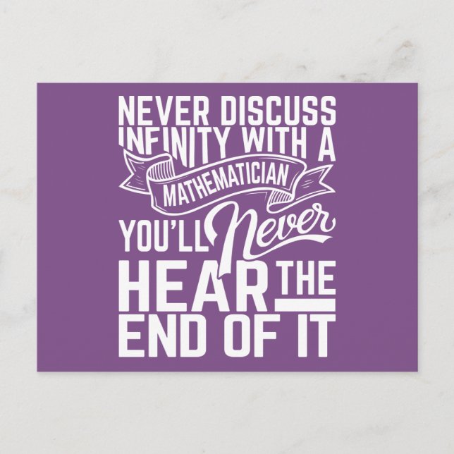 Postkort för oändlig matematik vykort (Framsida)