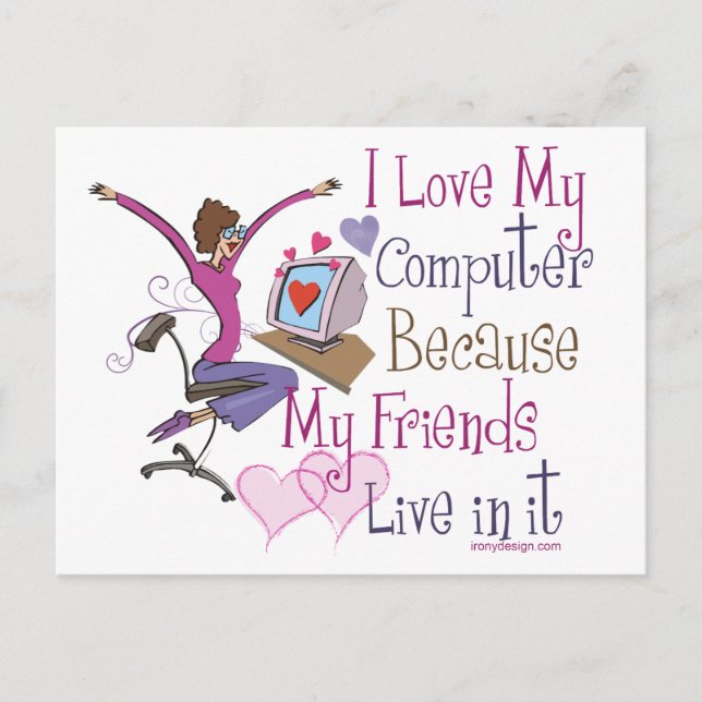 Postkort för onlinens vänner vykort (Framsida)