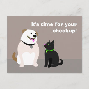 Postkort för påminnelse om veterinärkontroll vykort
