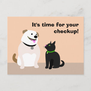 Postkort för påminnelse om veterinärkontroll vykort