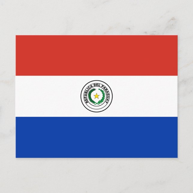 Postkort för Paraguay (Paraguayan) Flagga Vykort (Framsida)