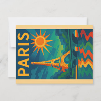 Postkort för Paris Art Deco Vykort
