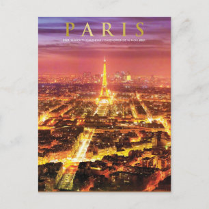 Postkort för Paris Frankrike - Eiffel Torn Helg Vykort