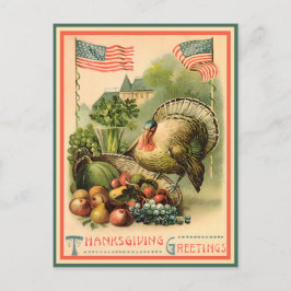 Postkort för patriotisk Thanksgiving Helg Vykort
