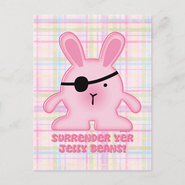 Postkort för pirat Bunny Vykort (Framsida)
