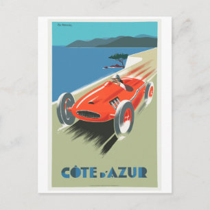 Postkort för Poster av Cote D Azur Vintage resor Vykort