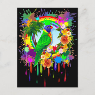 Postkort för Rainbow Lorikeet Parrot Vykort