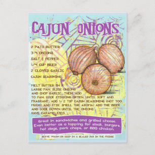 Postkort för recept för Cajun-lök Vykort