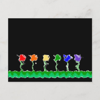 Postkort för regnbåge Blomsterträdgård Vykort