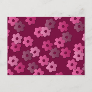 Postkort för Retro-Blommigt Vykort