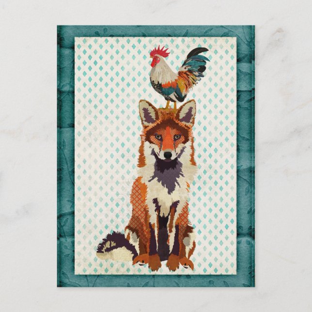 Postkort för RETRO FOX & TUPP Vykort (Framsida)