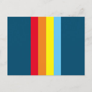 Postkort för Retro Rand (marinblått multipelkort) Helg Vykort