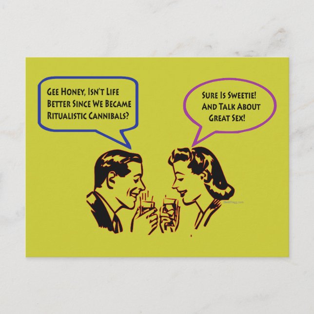 Postkort för ritualistiska kannibals vykort (Framsida)