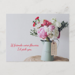Postkort för rosa Blommigt-sortiment Vykort