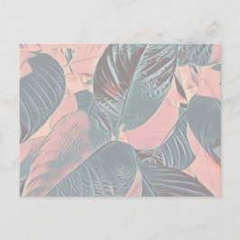 Postkort för rosa botaniskt Löv (anpassa) Vykort