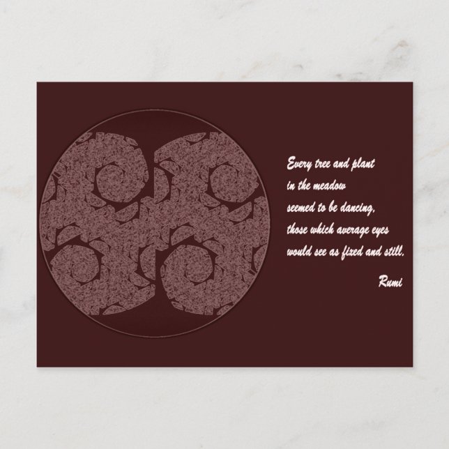Postkort för rumsoffert. Träd Mandala Design Vykort (Framsida)
